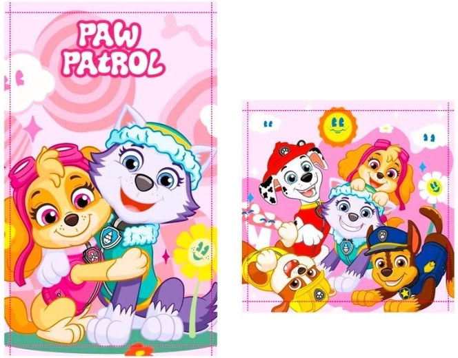 Zestaw ręczników Psi Patrol (różowy)