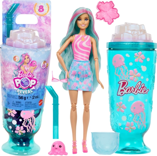 Barbie Pop Reveal Podwodny świat – lalka z 8 niespodziankami