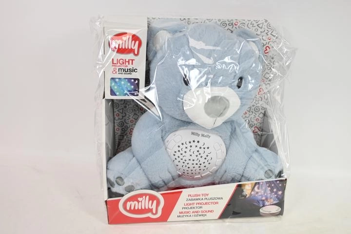 MillyBear niebieski pluszowy miś z projektorem nocnego nieba