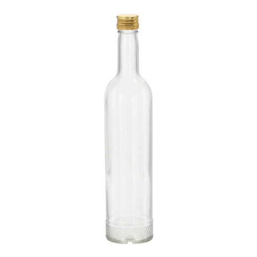 Szklana butelka Krysztal 500 ml z nakrętką