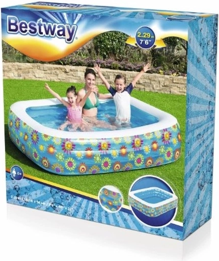 Dmuchany basen Bestway z motywem kwiatowym 229 × 152 × 56 cm
