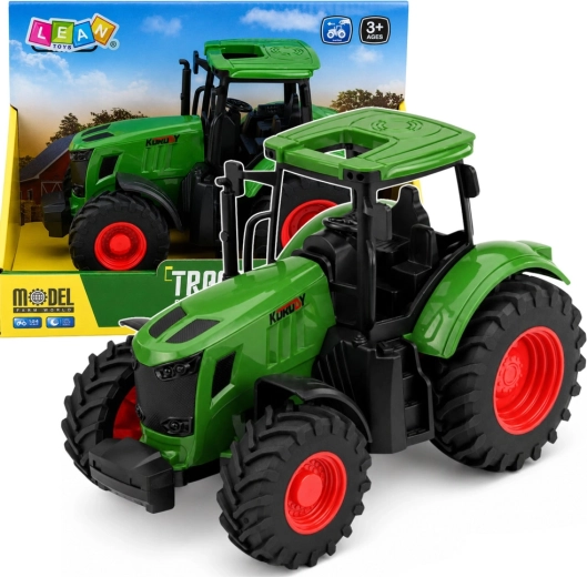 Traktor rolniczy 1:24 z gumowymi kołami, zielony