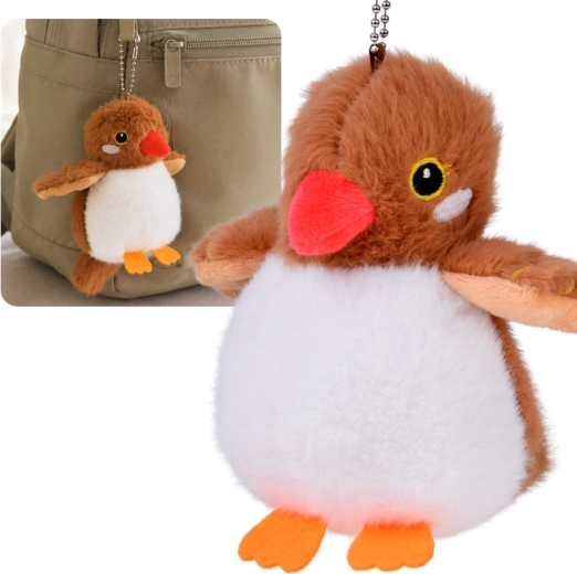 Pluszowy ptaszek Kazik z piszczałką i breloczkiem 13 cm - 1 szt.