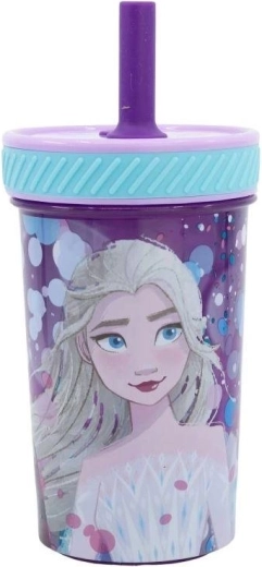 Stor bezpieczny kubek dziecięcy ze słomką Disney Frozen 370 ml