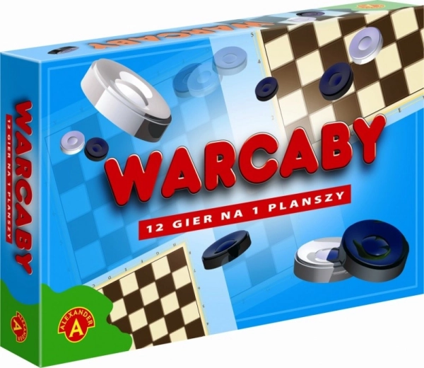 Warcaby 12 gier na szachownicy