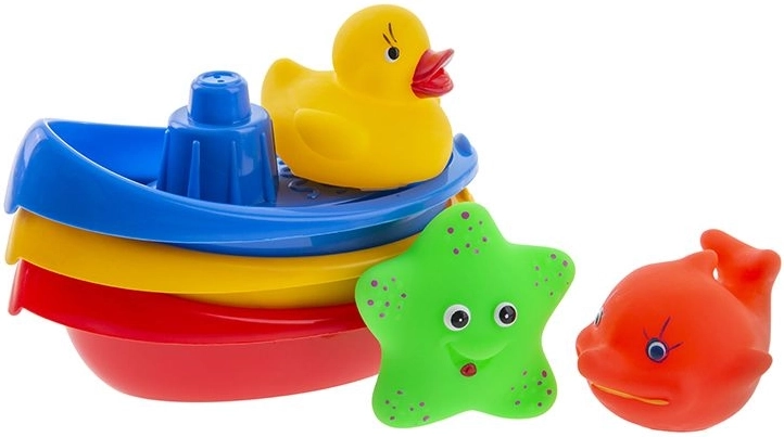 Kąpielowe łódeczki ze zwierzątkami 6 szt.