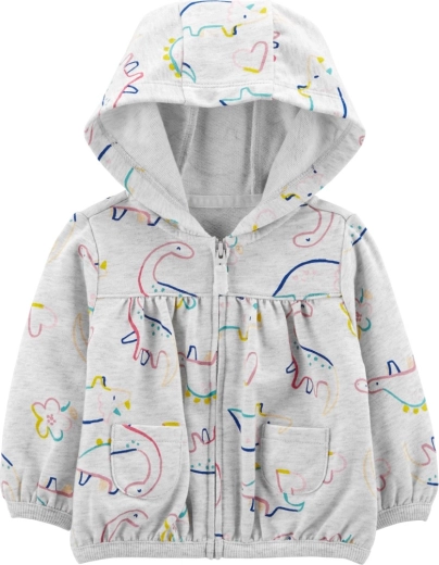 Carter's dziewczęca bluza z kapturem Grey Dino, rozmiar 56
