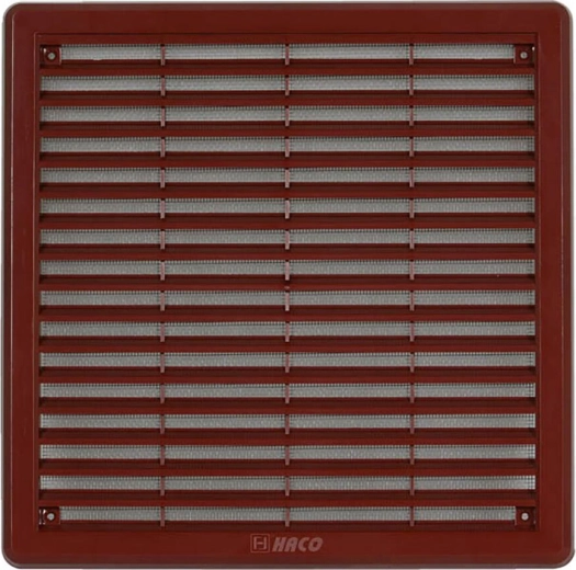 Kratka wentylacyjna z siatką 250 × 250 mm brązowa