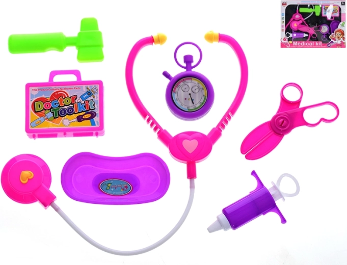 Lekarska zestaw dla dzieci 7 szt. w niebieskim etui