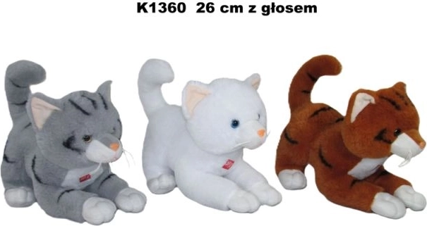 Pluszowy kotek z dźwiękiem 26 cm
