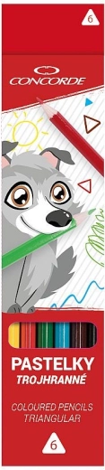Pastele CONCORDE trójkątne 6 kolorów