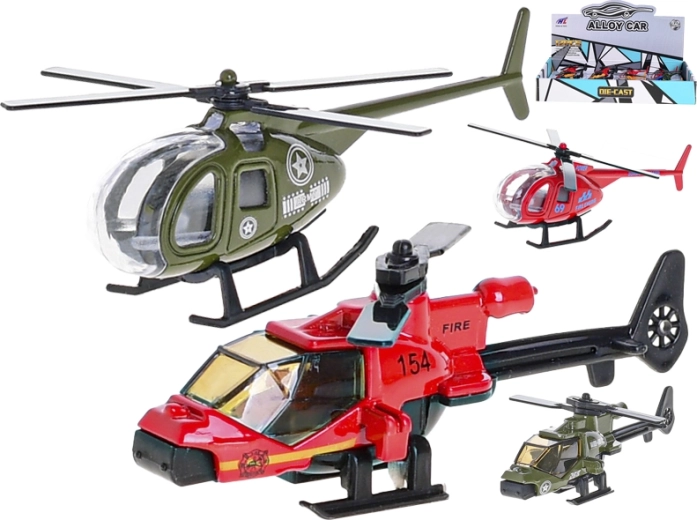 Metalowy helikopter 9 cm – wytrzymała zabawka dla dzieci