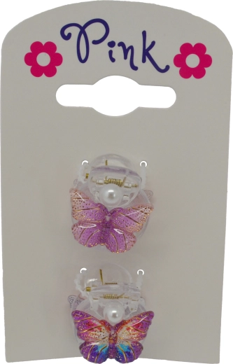 Zestaw 2 motylkowych klamr do włosów