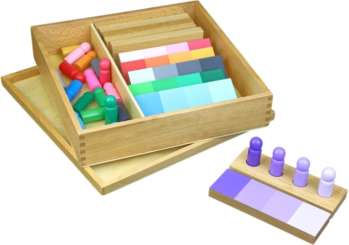 Moyo Montessori cieniowanie kolorów – figurki i płytki