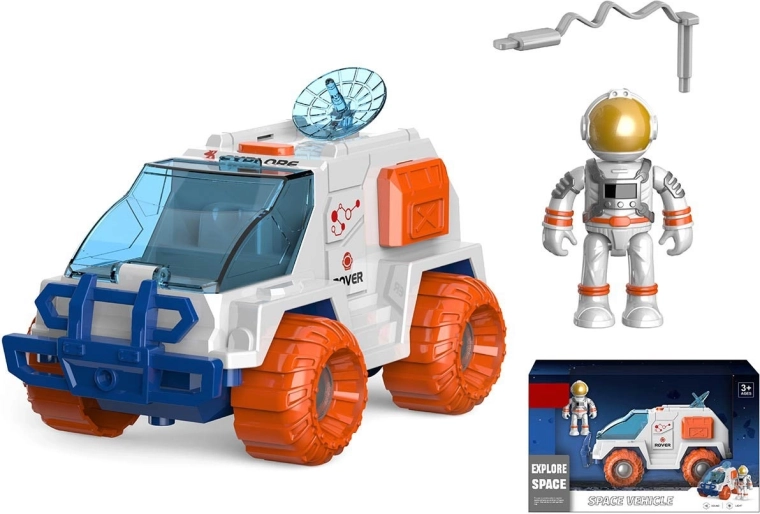 Kosmiczny pojazd z astronautą ze światłem i dźwiękiem