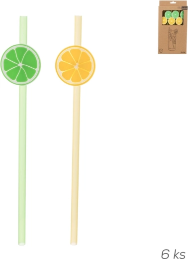 Słomki wielorazowe LIMEPOP, zestaw 6 szt. mix