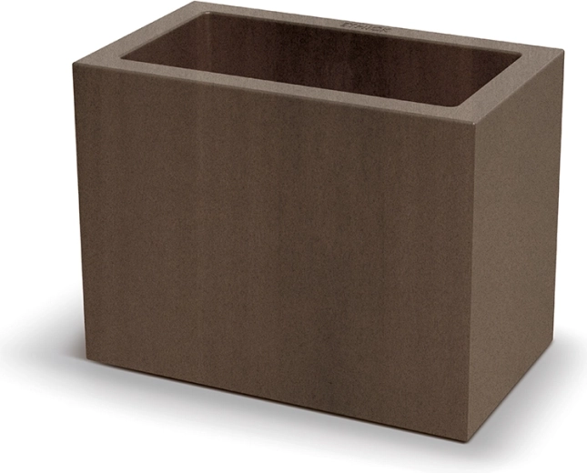 Prostokątny samonawadniający donicznik 58 cm, rdzawobrązowy