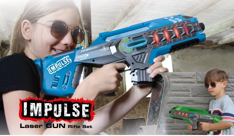 Impulse zestaw broni laserowej (niebieska/zielona)