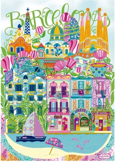 Puzzle EDUCA Car Pintos Barcelona 1000 elementów