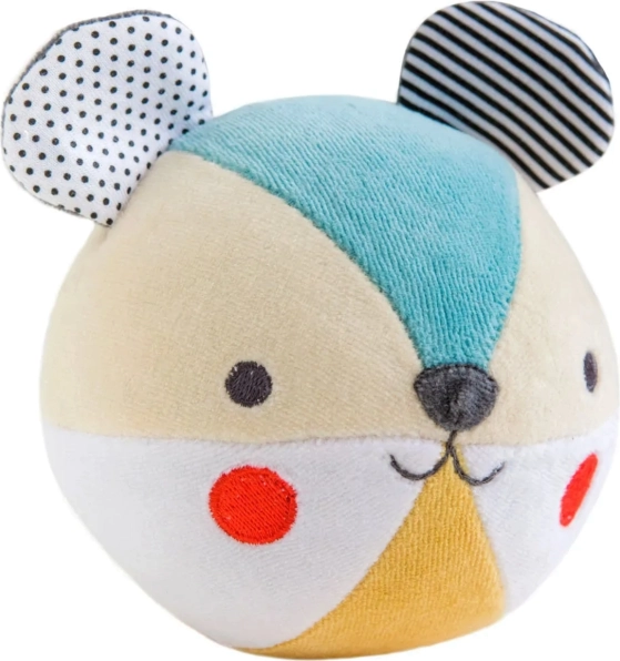 Petit Collage grzechotka miś z organicznej bawełny