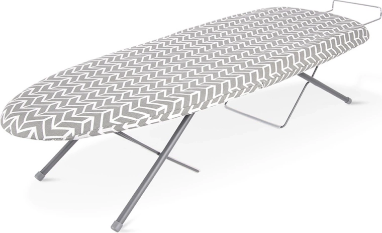 Stolikowa deska do prasowania 77 × 31 × 18 cm z wysuwanym miejscem na żelazko