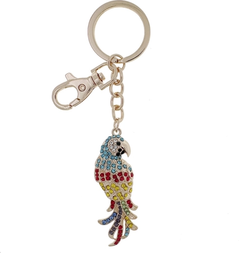 Brelok do kluczy złoty papuga