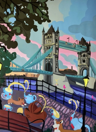 Diamentowe malowanie Tower Bridge 30 × 40 cm