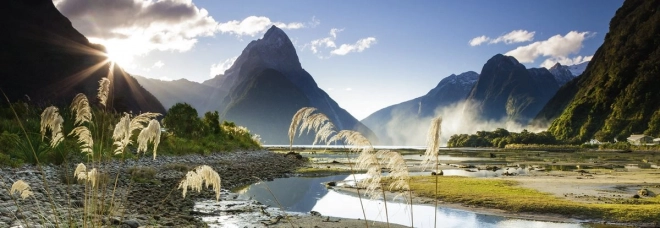 Panoramiczne puzzle Milford Sound Nowa Zelandia 1000 elementów
