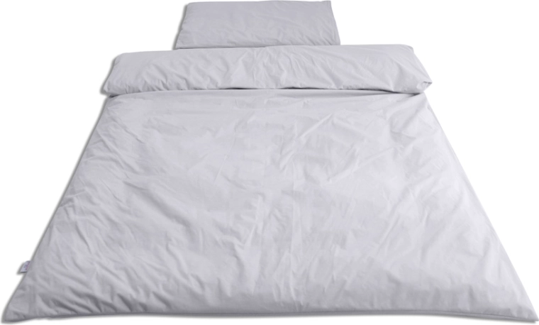 Babymatex nieprzemakalna bambusowa pościel 2-częściowa szara 100 × 135 cm + 40 × 60 cm