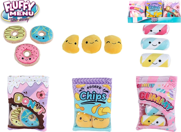 Fluffy Menu pluszowy woreczek z przekąską 21 cm