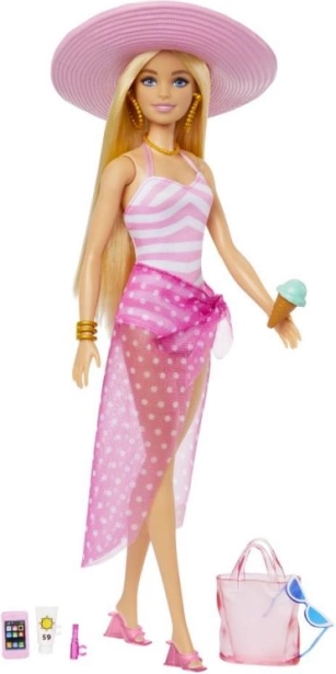 Barbie na plaży z letnimi dodatkami