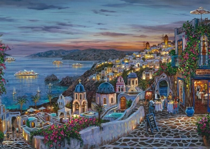 Puzzle zachód słońca nad Santorini 1000 elementów SCHMIDT
