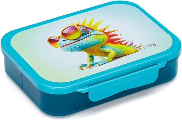 Pudełko na drugie śniadanie z przegródkami Crazy Animals – kameleon
