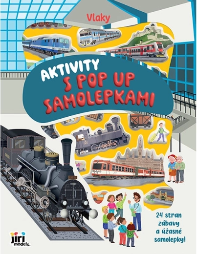 Aktywności z samoprzylepnymi naklejkami pop-up: pociągi