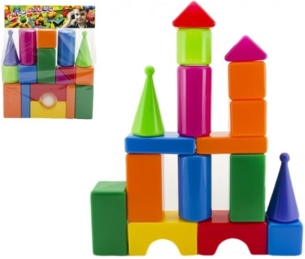 Duże plastikowe klocki budowlane 18 szt.