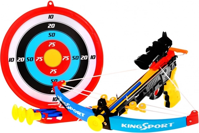Kusza dla dzieci (6+) Zestaw sportowy 7 szt. + Tarcza + 4 strzały + Kołczan + Celownik