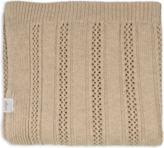 Lodger kocyk dla noworodka merino tan beige