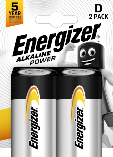 Energizer Alkaline Power D baterie alkaliczne, 2 szt.