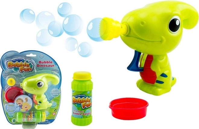 SPARKYS Pistolet do baniek mydlanych Bubble Fun Dinozaur z płynem zielony