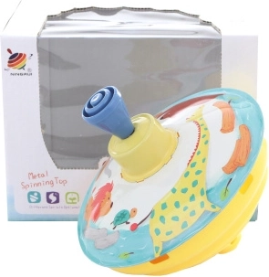 Blaszany bączek ze zwierzątkami