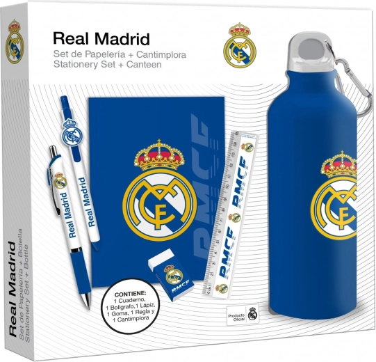 Zestaw prezentowy REAL MADRID – butelka 650 ml, notes i długopis