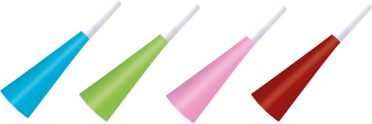 Trąbki imprezowe – zestaw 4 szt.