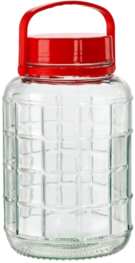 Szklany słoik 2 l z plastikową pokrywką