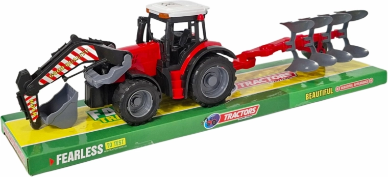 Traktor z pługiem i przednim ładowaczem – zabawka dla dzieci od 3 lat