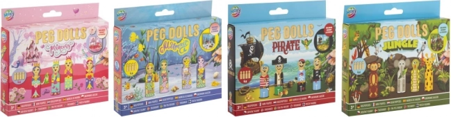 Kreatywny zestaw Peg Dolls – Księżniczki, Alchemia, Piraci i Dżungla