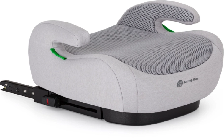 Petite & Mars siedzisko podwyższające Optimus Pro i-Size Air Gentle Grey 125–150 cm