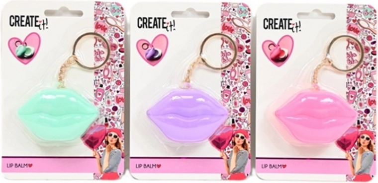 Create It! Balsam do ust w kształcie ust z brelokiem