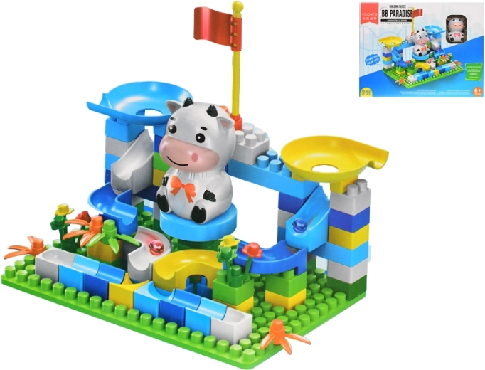 Klocki z torem i zwierzątkiem, 93 elementy