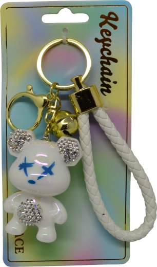 Brelok perłowy miś