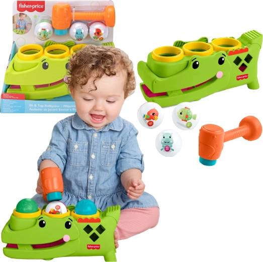 Fisher-Price aktywna przebijanka Krokodyl z piłeczkami